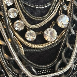 Gorgeous J. CREW Chains n Diamonds Neckpiece